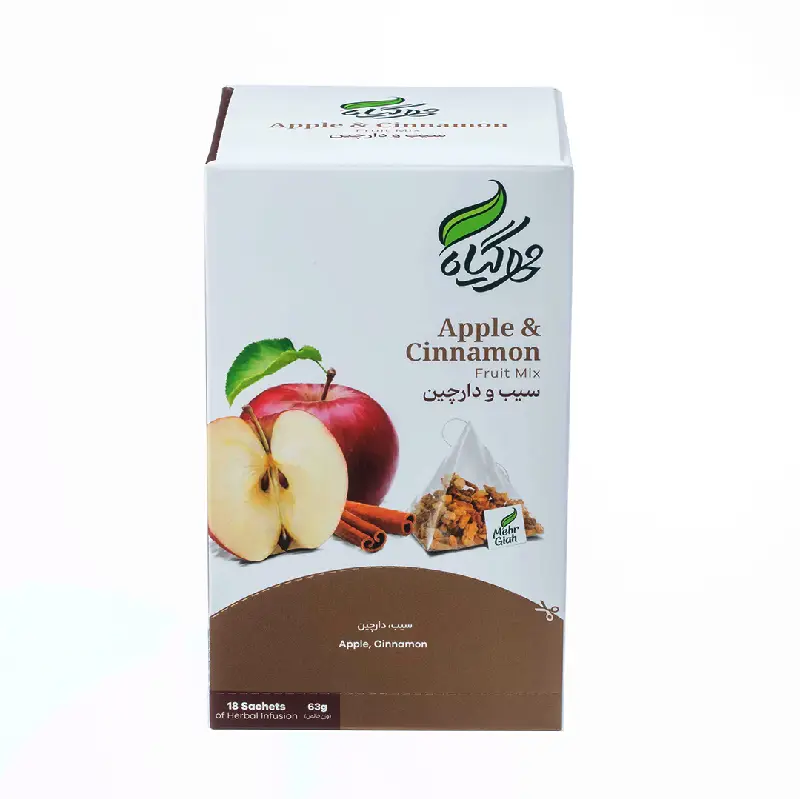دمنوش مخلوط میوه سیب و دارچین مهرگیاه
